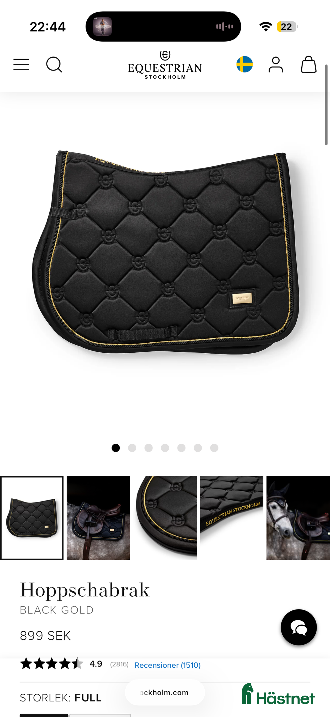 Schabrak & Vojlockar hästutrustning till salu: Jätte fint svart och guldigt hopp schabrak i Nacka - Annons 4