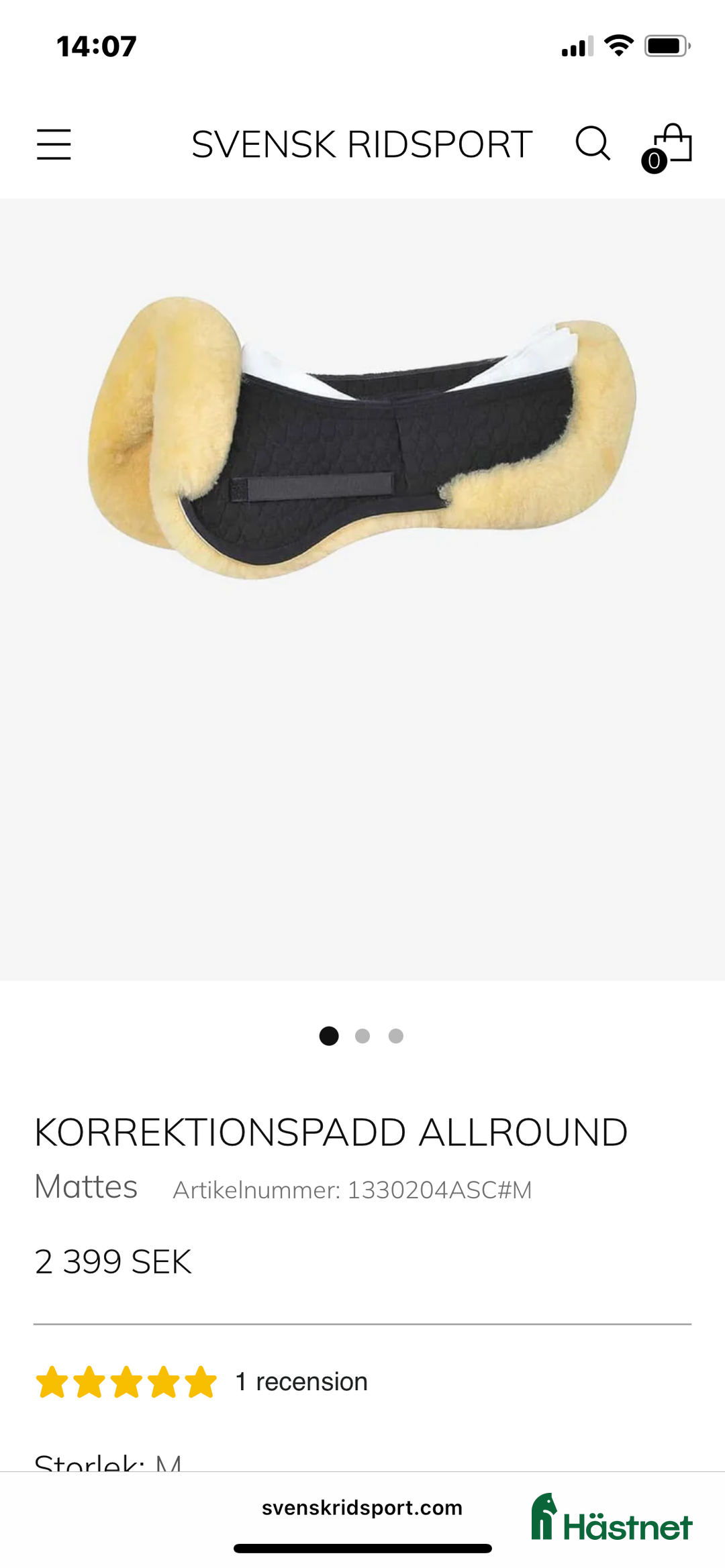 Sadeltillbehör hästutrustning till salu: Mattes fårskinnspadd M i Borlänge - Annons 4