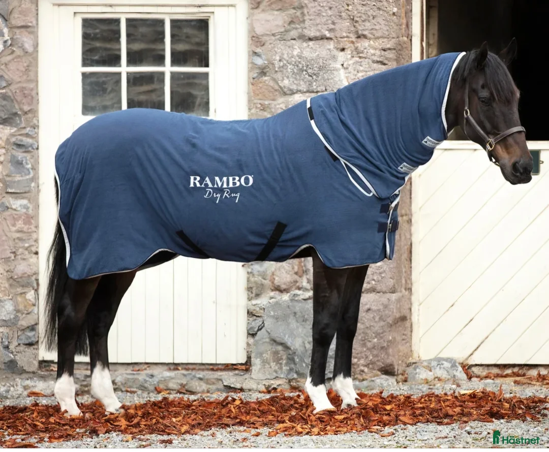 Täcken hästutrustning till salu: Horseware Rambo Supreme Dry Rug Marinblå/Silver i Blentarp - Annons 7