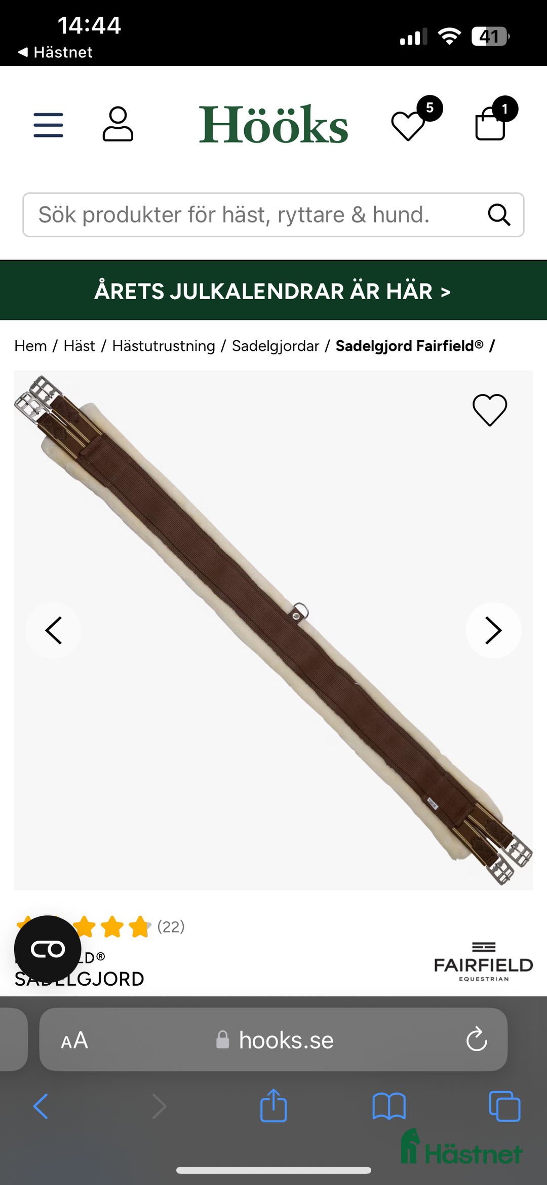 Sadeltillbehör hästutrustning till salu: Sadelgjord hööks i Uppsala - Annons 1