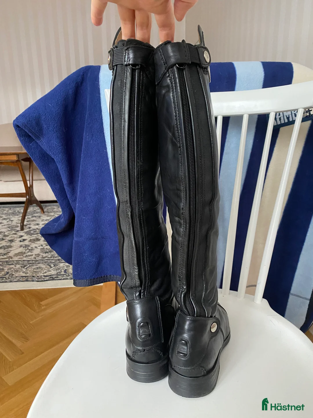 Ridstövlar ryttarutrustning till salu: Svarta läderridstövlar Alex boots i Trollhättan - Annons 2