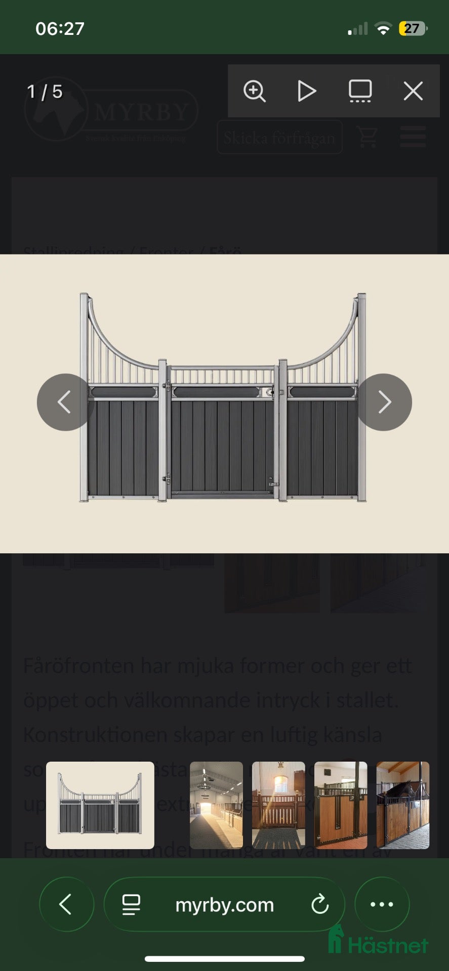 Stallinredning, stängsel & gård övrig utrustning till salu: Ny Boxfront  - Annons 8