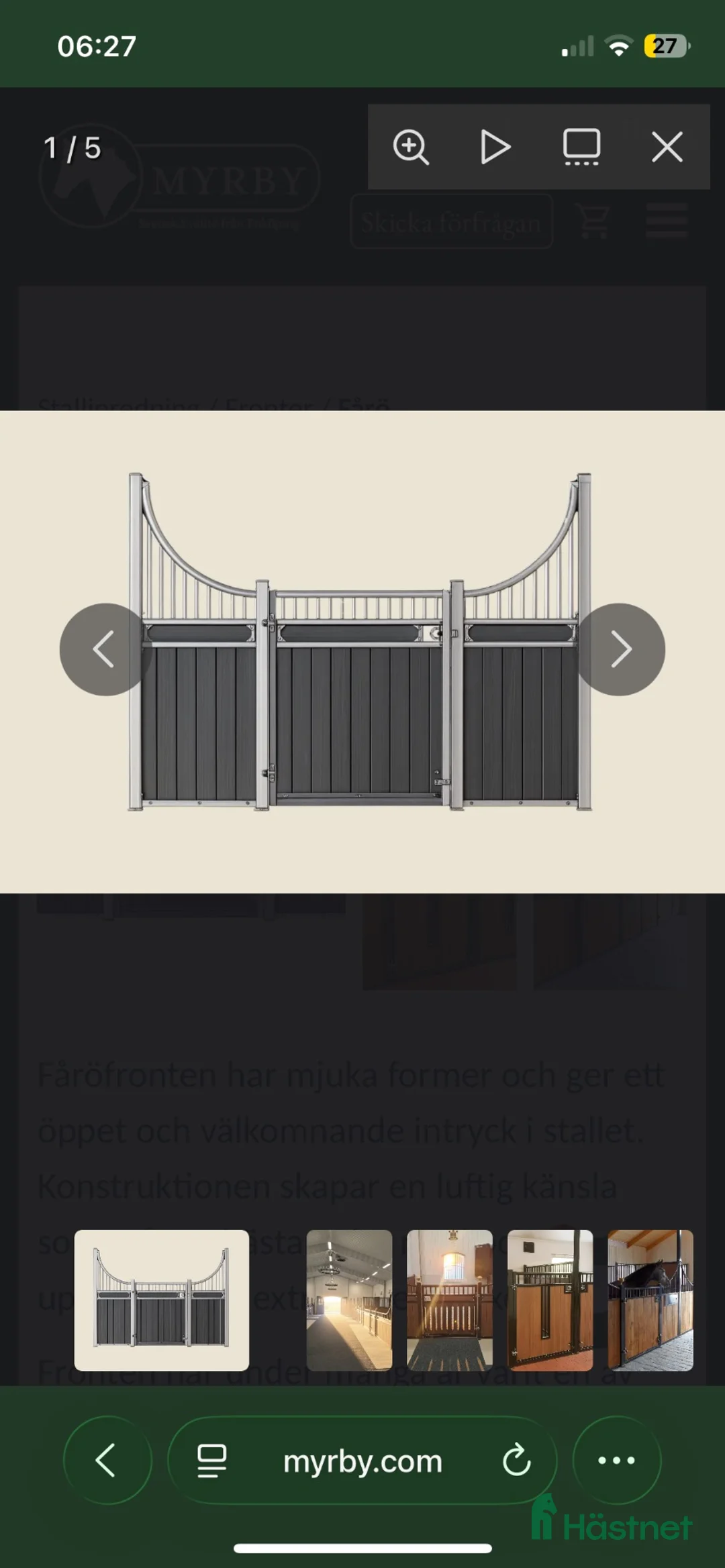 Stallinredning, stängsel & gård övrig utrustning till salu: Ny Boxfront  - Annons 1
