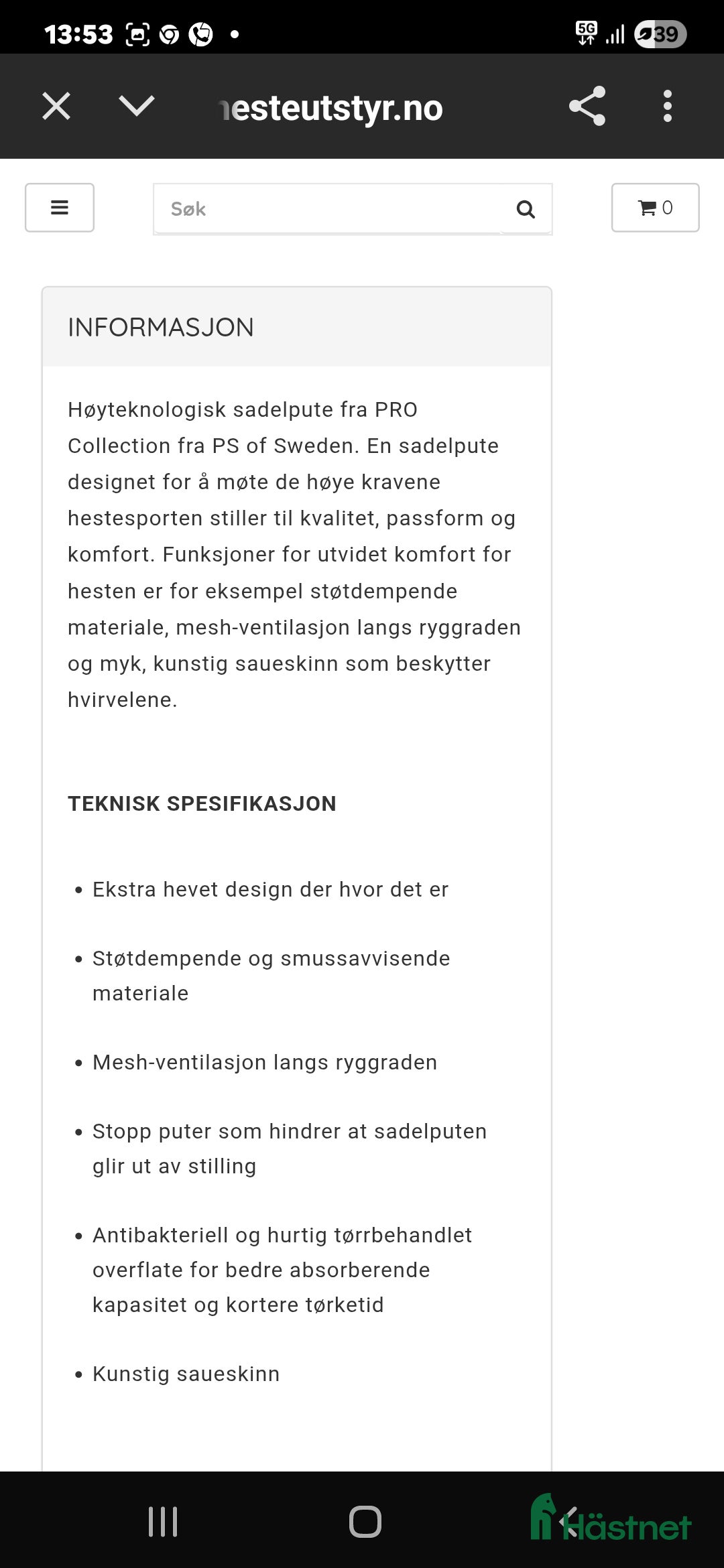 Sadeltillbehör hästutrustning till salu: Ps of sweden pro collection i Norrköping - Annons 6