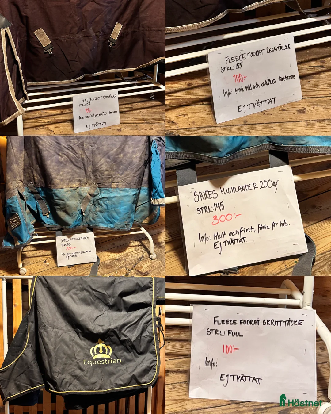 Täcken hästutrustning till salu: Stort täckes paket 1800:- - Annons 1