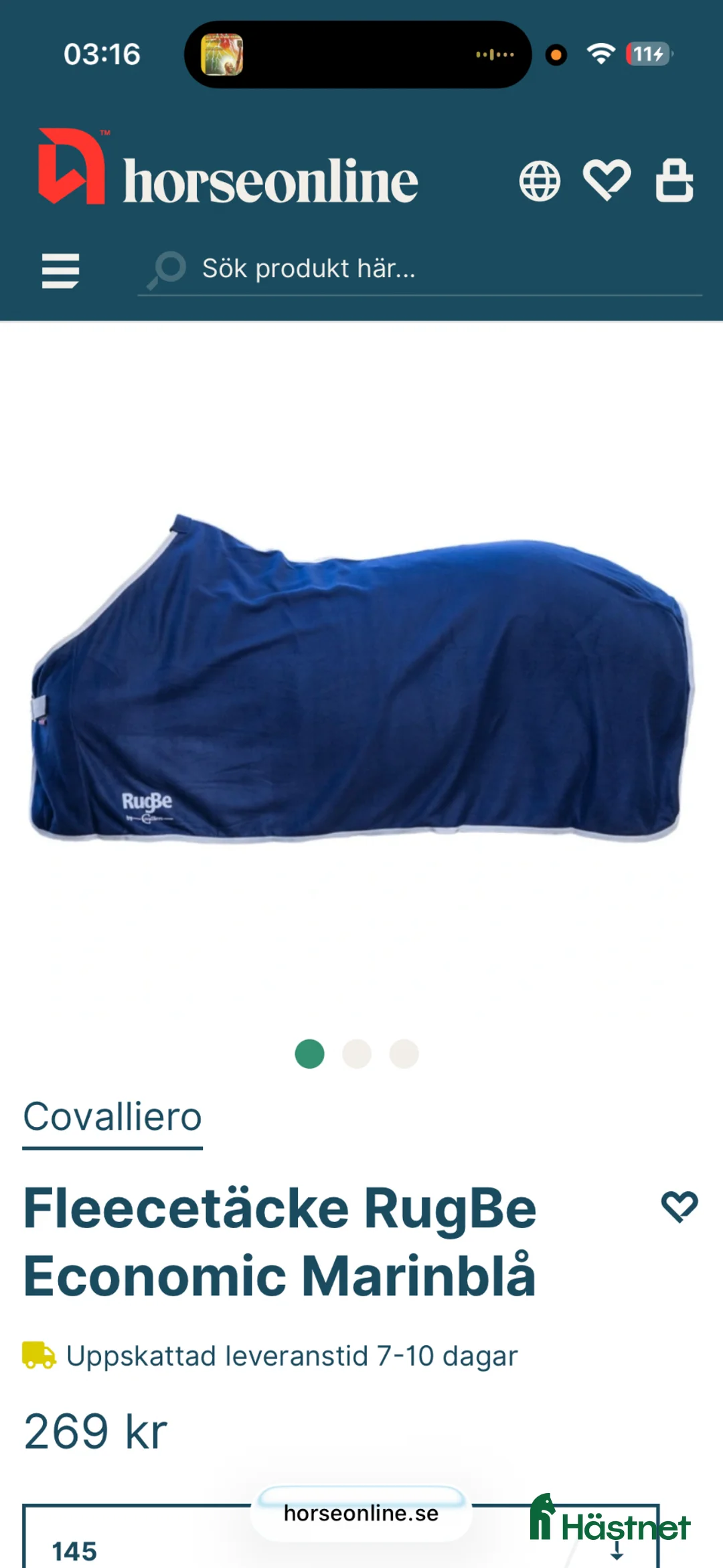 Täcken hästutrustning till salu: Helt Nytt Fleece 145 cm - Annons 5