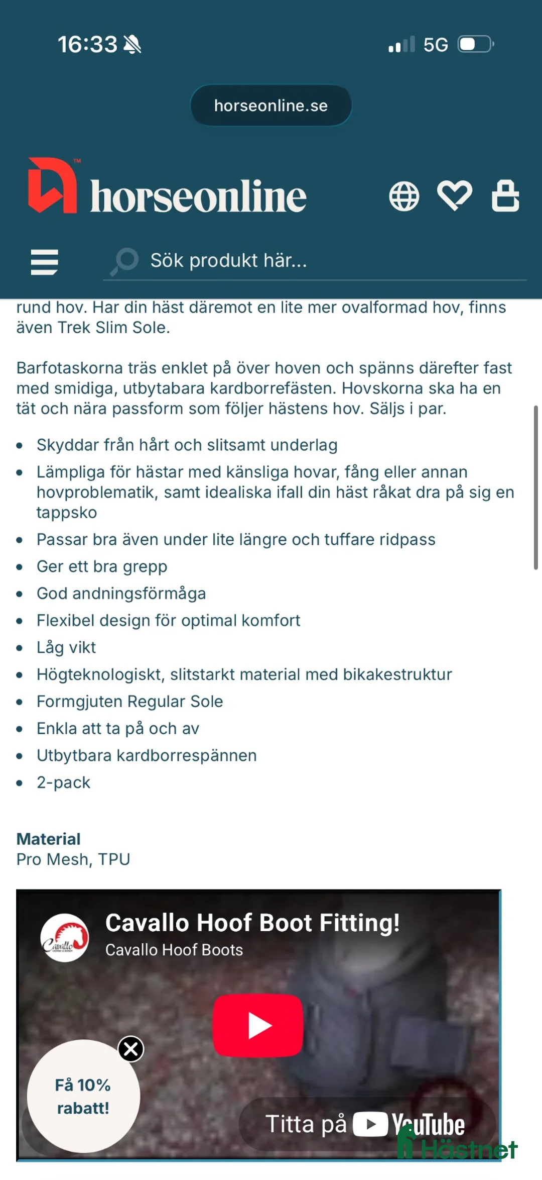 Övrig Hästutrustning hästutrustning till salu: Barfotaboots Stl 6 - Annons 8