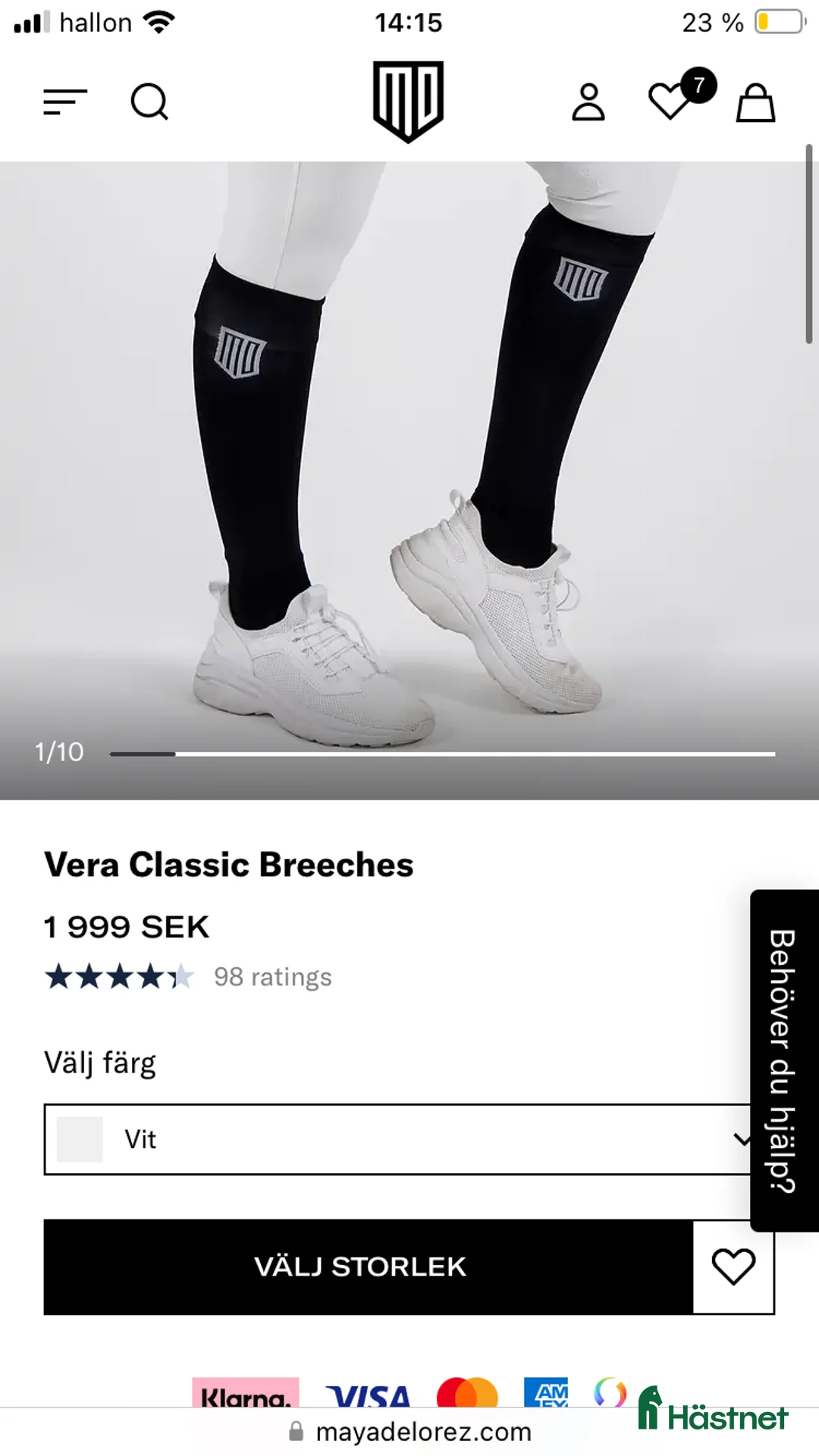 Ridbyxor ryttarutrustning till salu:  Vita Tävlings byxor/ Maya delorez  i Alnö - Annons 4