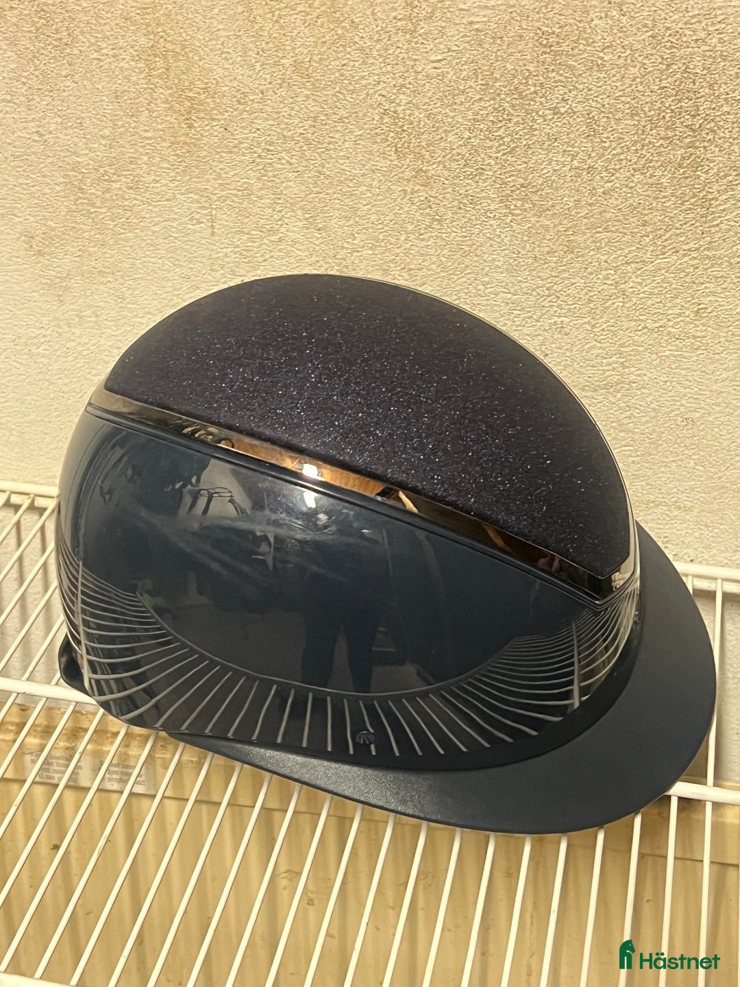 Hjälmar ryttarutrustning till salu: Charles Owen Navy Gloss Kylo Sparkley M/55-58cm i Sundborn - Annons 4