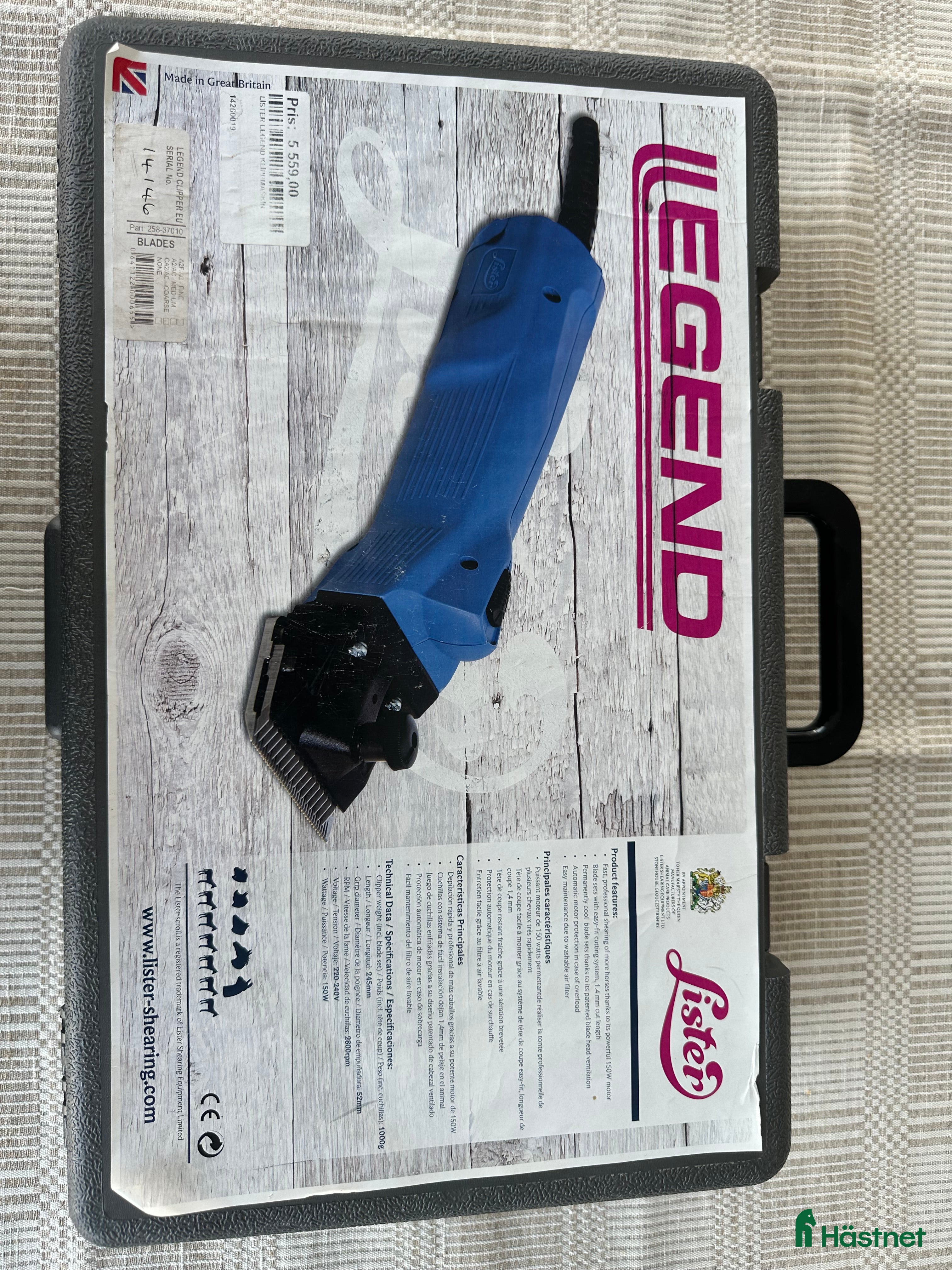 Övrig utrustning övrig utrustning till salu: Klippmaskin Lister Legend - Annons 2