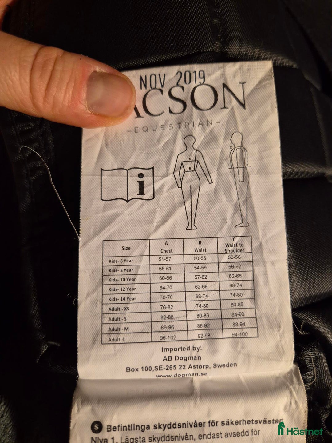 Säkerhetsvästar ryttarutrustning till salu: Jacson Säkerhetsväst i Ljungby - Annons 4
