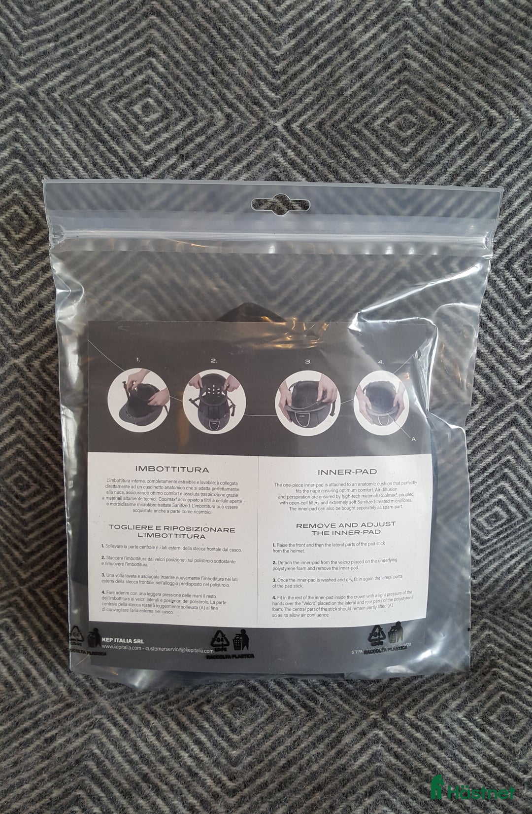 Hjälmar ryttarutrustning till salu: Innerpad till KepItalia-hjälm Strl 55  - Annons 3