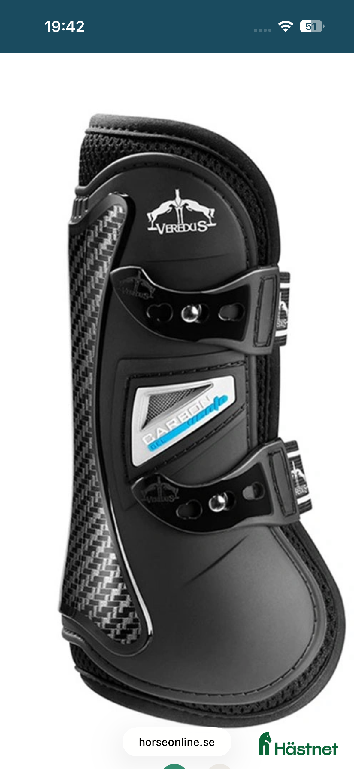 Benskydd hästutrustning Carbon Gel Vento Senskydd Svart - Annons 1