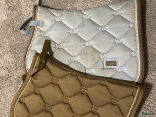 Schabrak & Vojlockar hästutrustning till salu: Två fina Es shabrak! 🩵🤎 i Göteborg - Annons 16