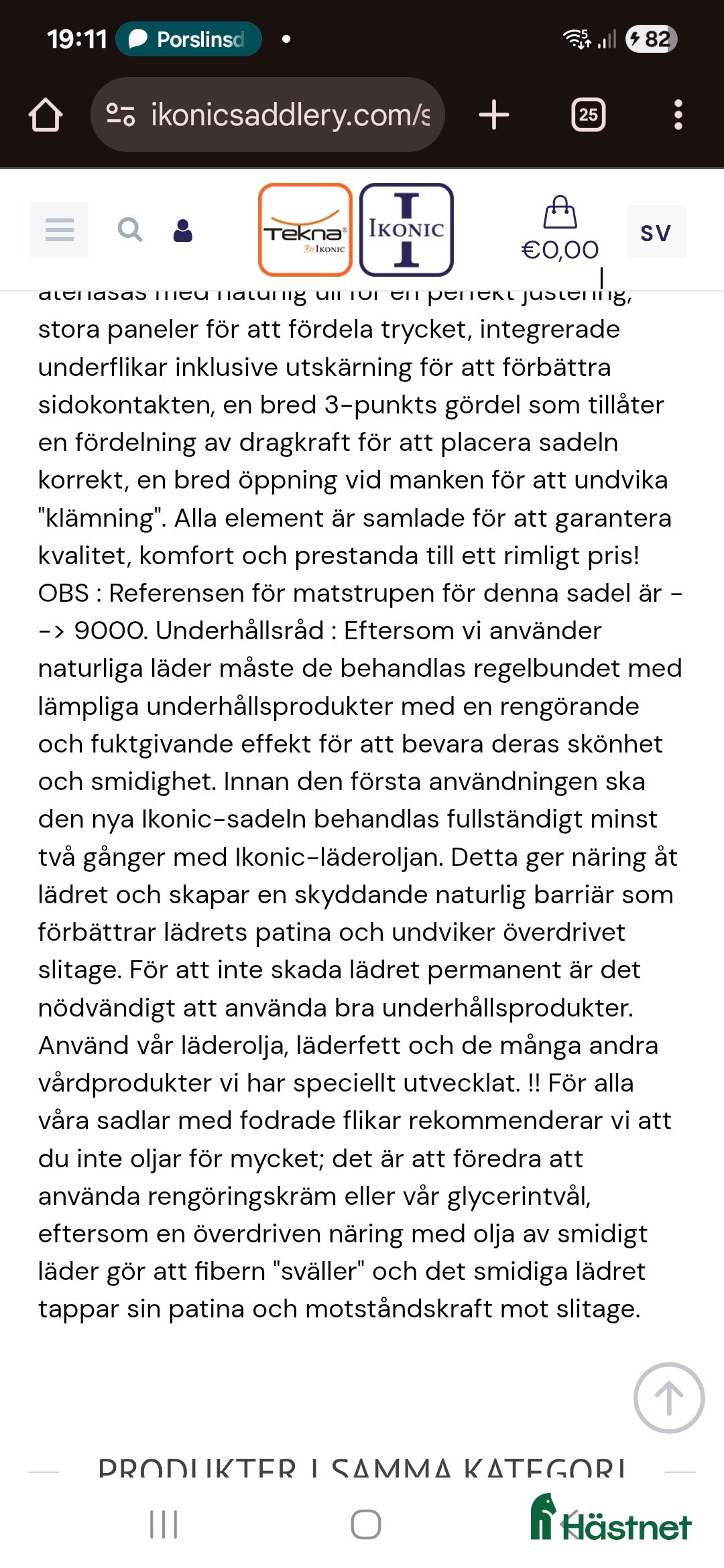 Sadlar hästutrustning till salu: Ny hopp sadel Iconic  i Ilsbo - Annons 3