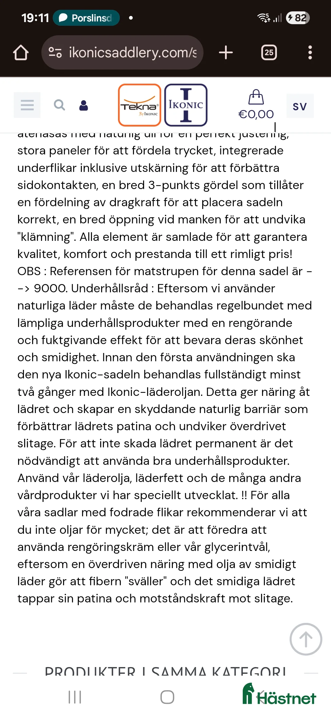 Sadlar hästutrustning till salu: Ny hopp sadel Iconic  - Annons 3