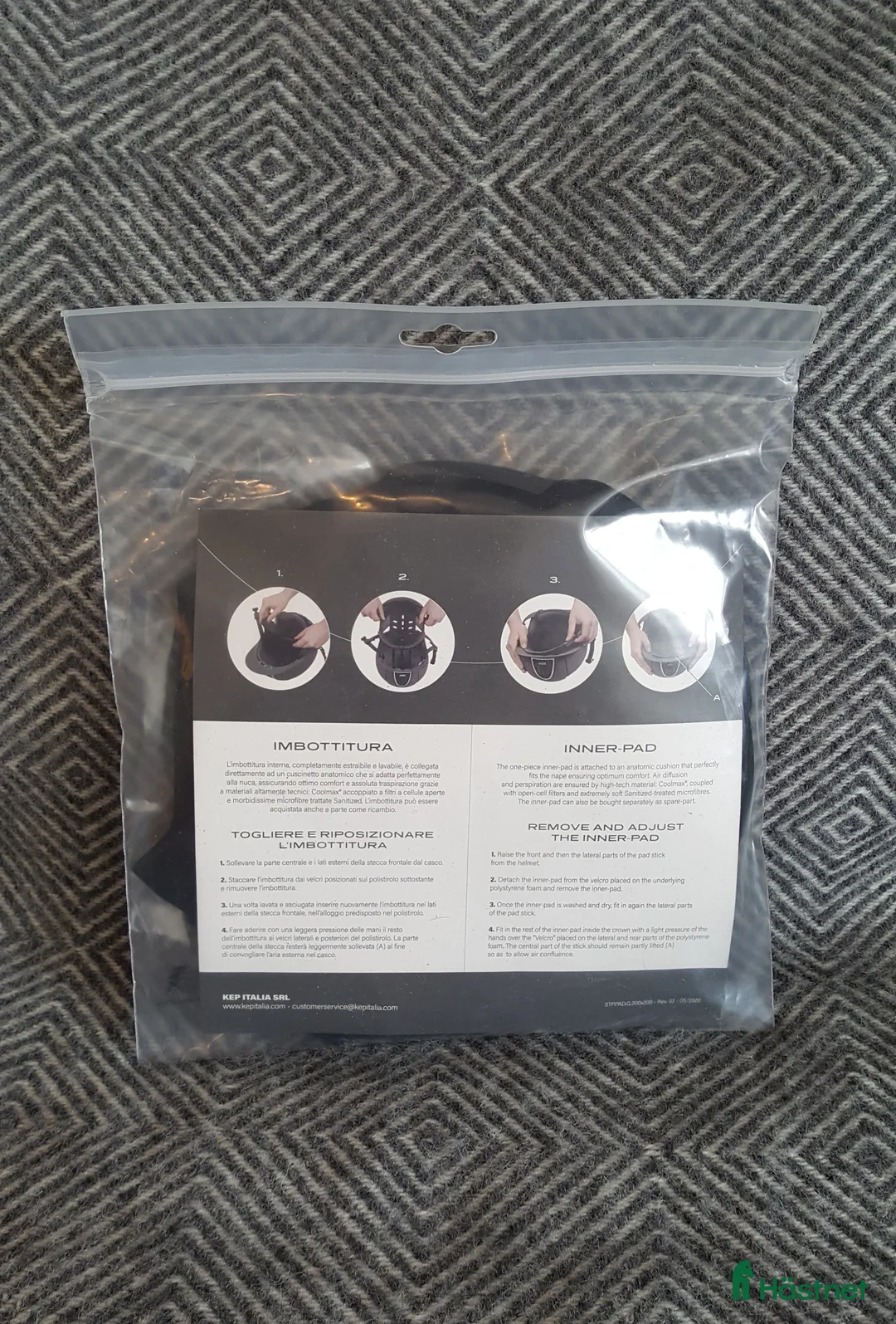 Hjälmar ryttarutrustning till salu: Innerpad till KepItalia-hjälm Strl 60  - Annons 3