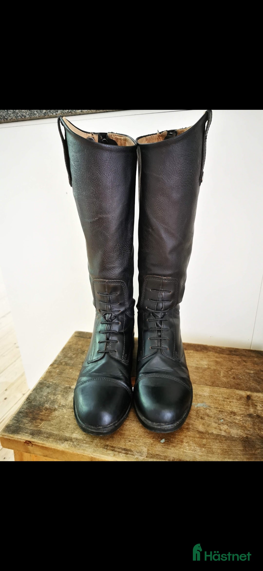 Ridstövlar ryttarutrustning till salu: Läderridstövel storlek 34 - Annons 5