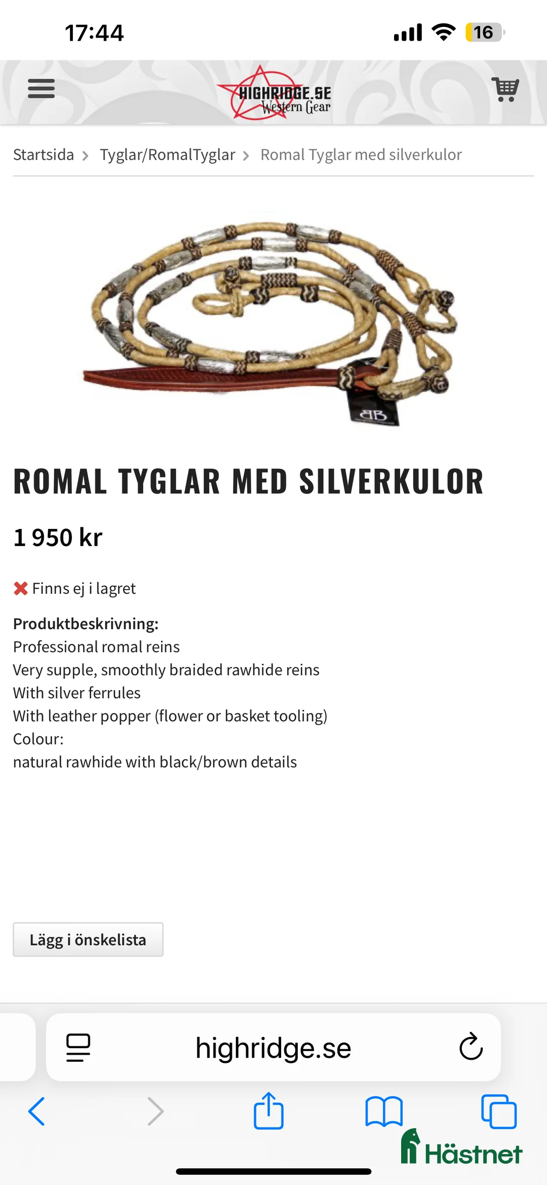 Träns hästutrustning till salu: Romaltyglar, stångbett mm - Annons 2