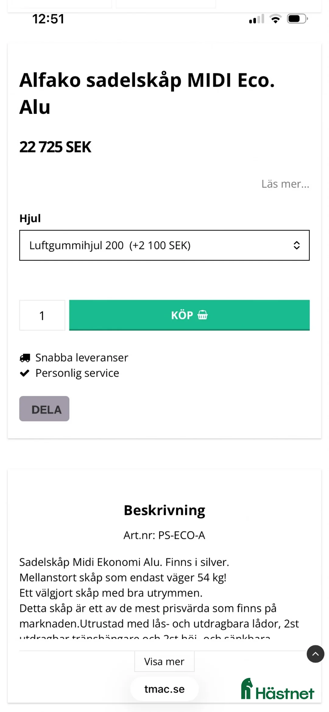 Övrig utrustning övrig utrustning till salu: Sadelskåp Alfako Midi Eco Alu - Annons 2