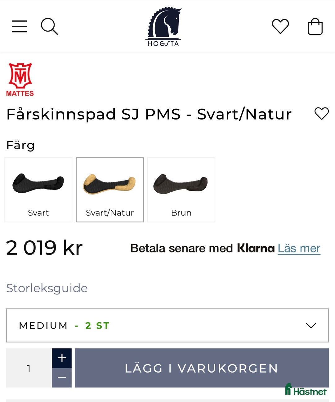 Schabrak & Vojlockar hästutrustning till salu: Mattes fårskinnspad i Köping - Annons 3