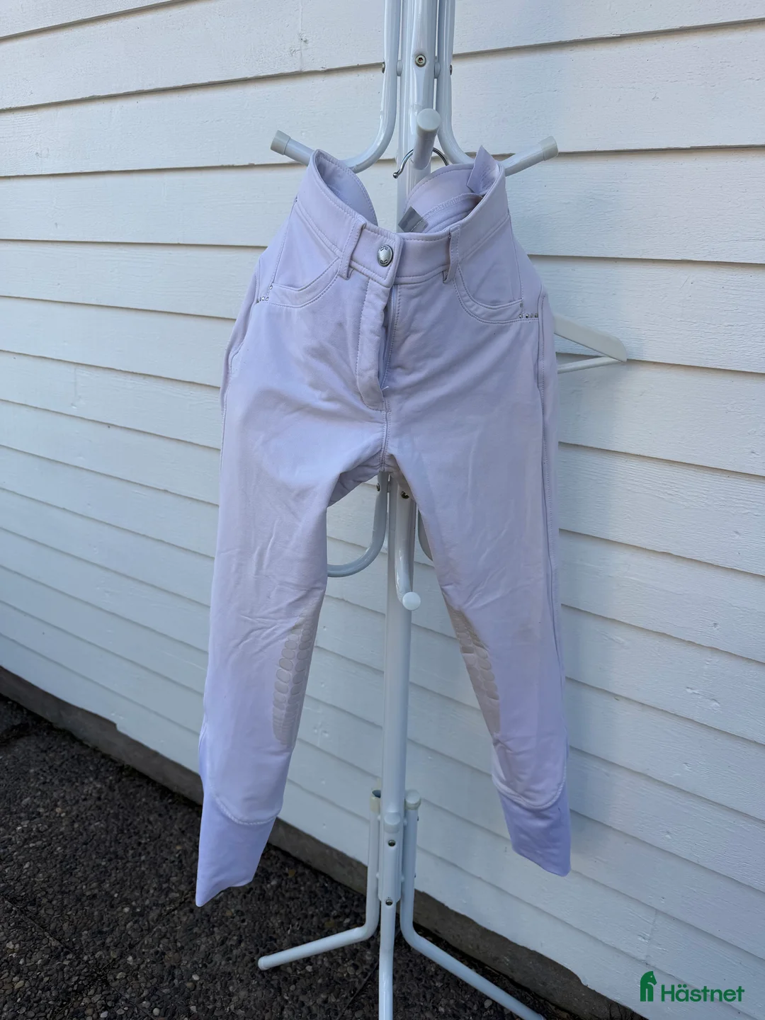 Ridbyxor ryttarutrustning till salu: Vita tävlingsbyxor stolek S - Annons 1