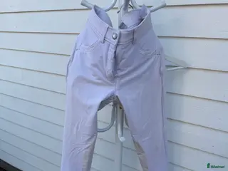 Ridbyxor ryttarutrustning till salu: Vita tävlingsbyxor stolek S - Annons 5