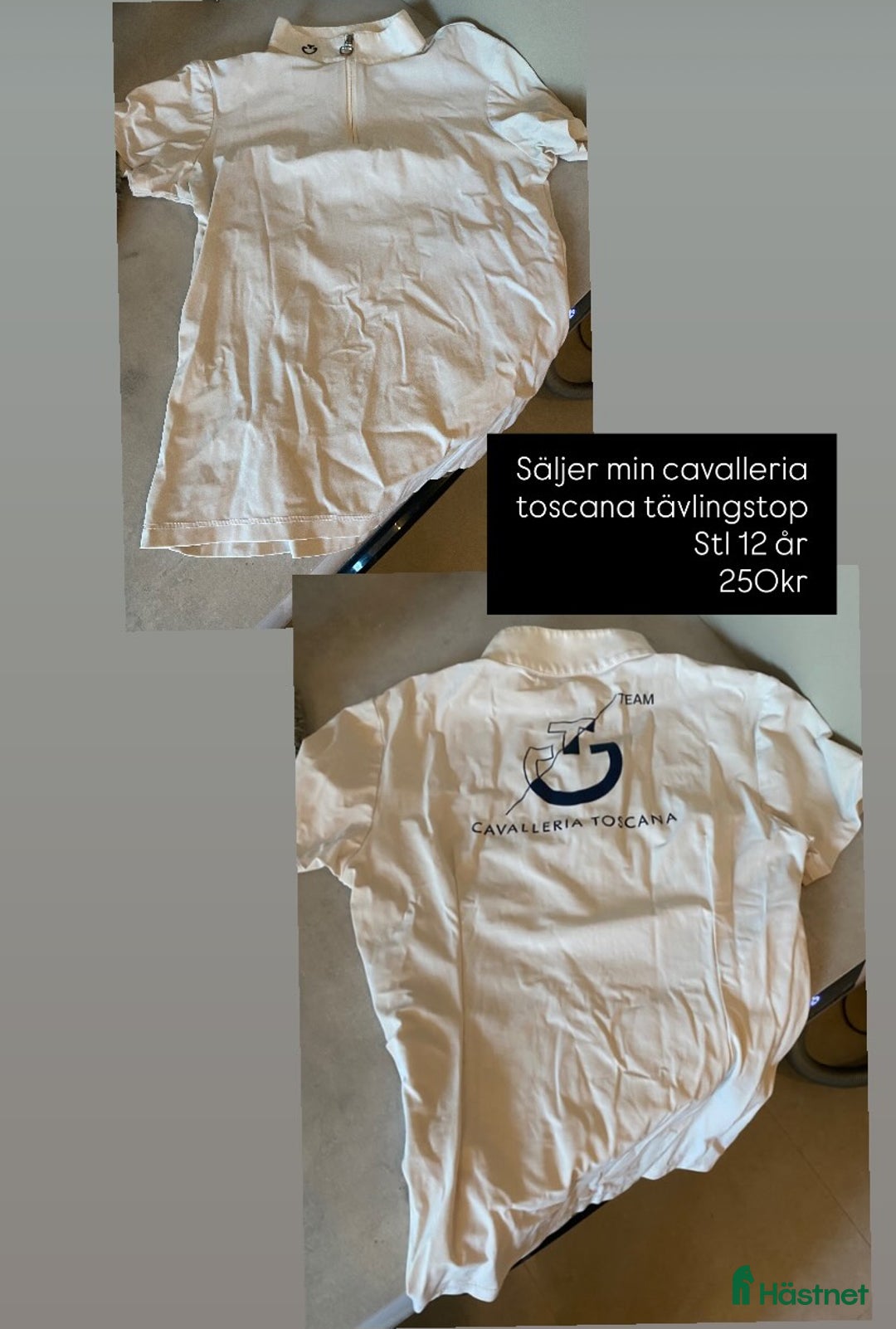 Övrigt Ridkläder ryttarutrustning till salu: Fin tävlingstop i Vetlanda - Annons 1