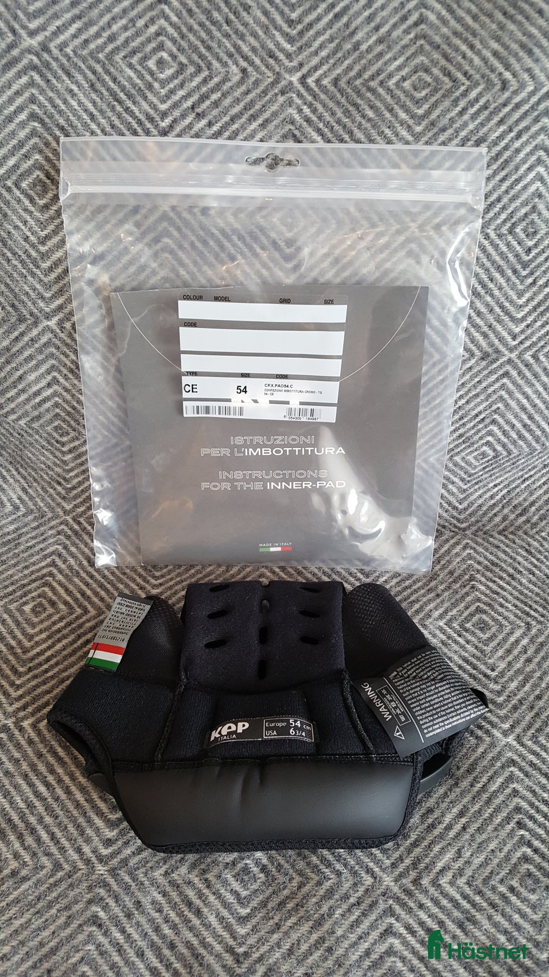 Hjälmar ryttarutrustning till salu: Innerpad till KepItalia-hjälm Strl 54  - Annons 1