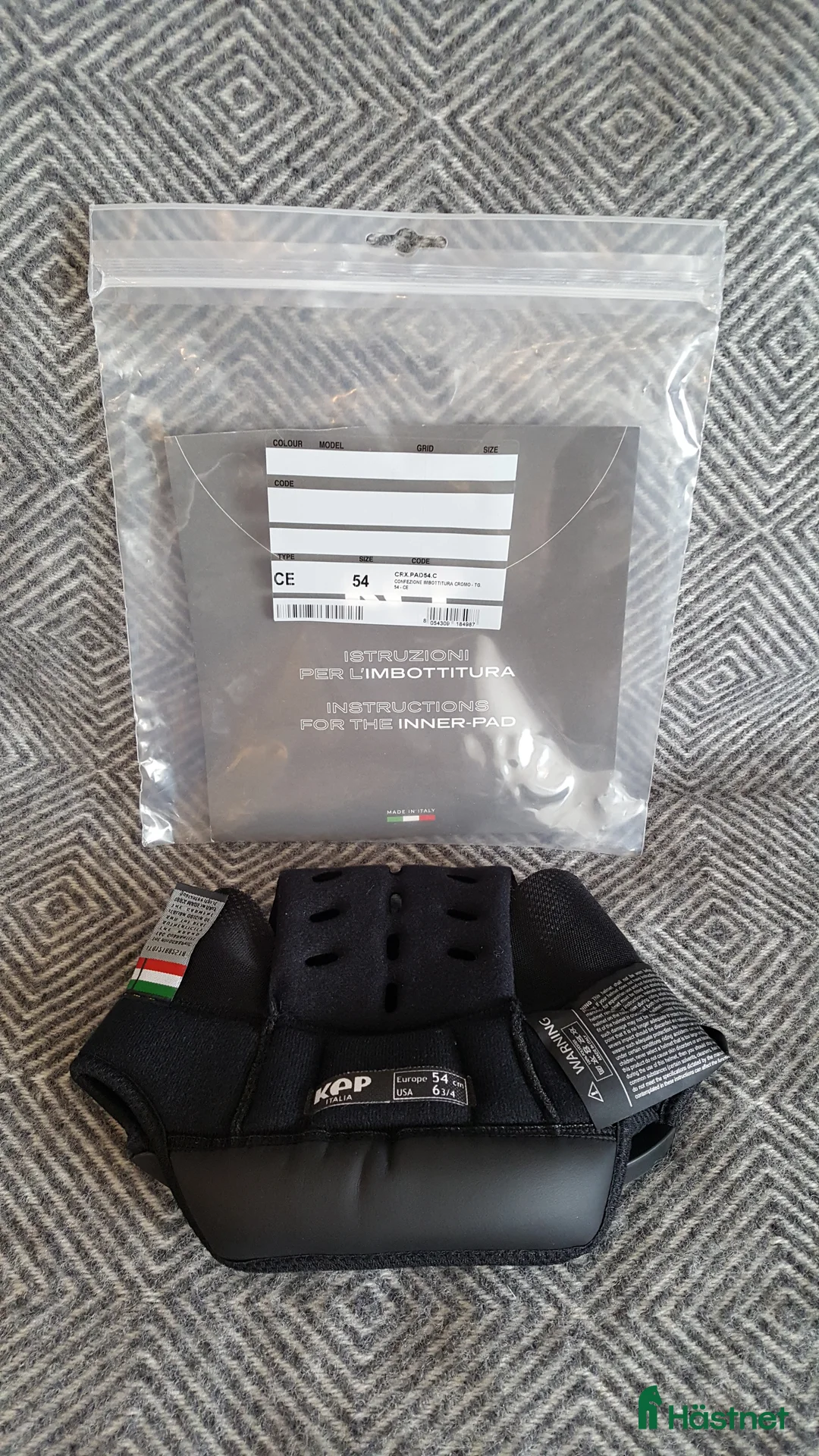 Hjälmar ryttarutrustning till salu: Innerpad till KepItalia-hjälm Strl 54  - Annons 1