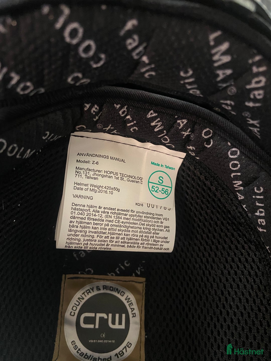 Hjälmar ryttarutrustning till salu: Ridhjälm i bra skick i Varberg - Annons 5