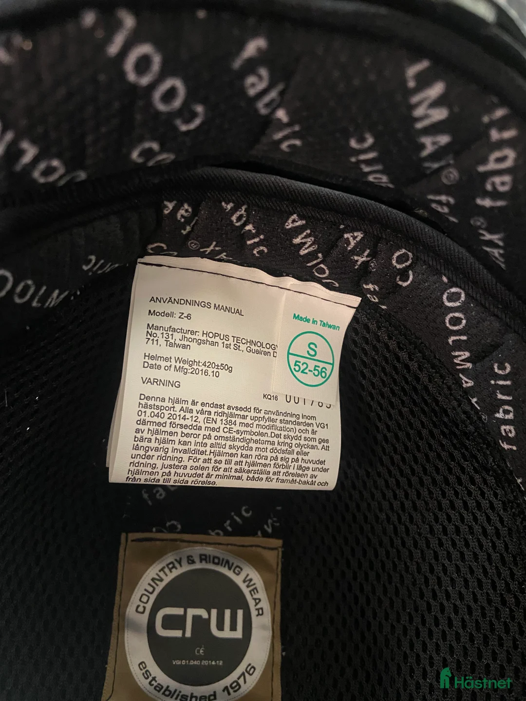 Hjälmar ryttarutrustning till salu: Ridhjälm i bra skick i Varberg - Annons 5