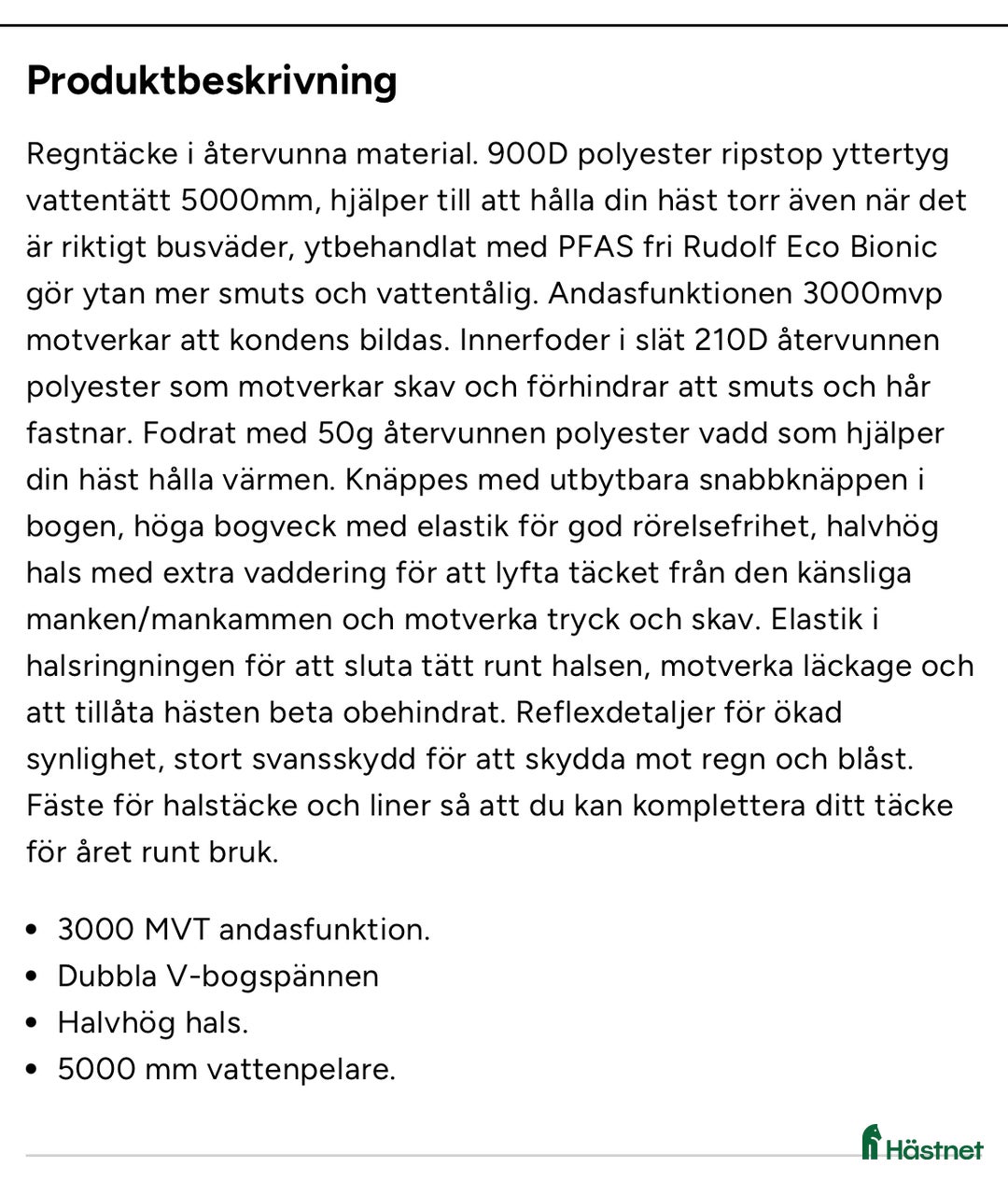 Täcken hästutrustning till salu: Mörkgrönt täcke nästan nytt i Farsta - Annons 2