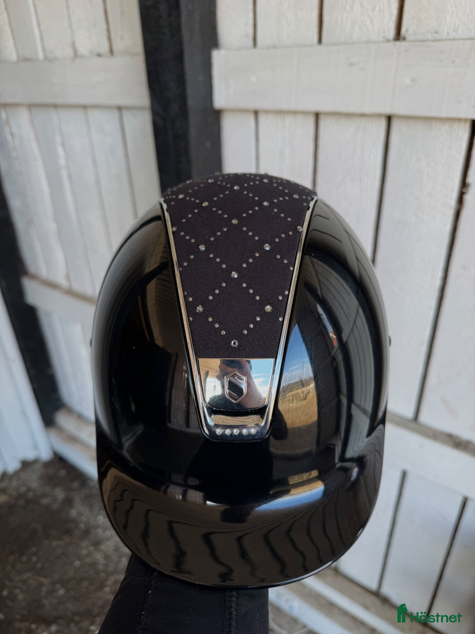 Hjälmar ryttarutrustning till salu: Svart glossy samshield - Annons 2