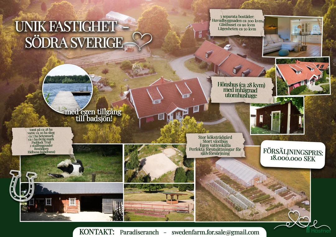  hästgårdar till salu: Unik fastighet / Hästgård / Jordbruksföretag - Annons 1
