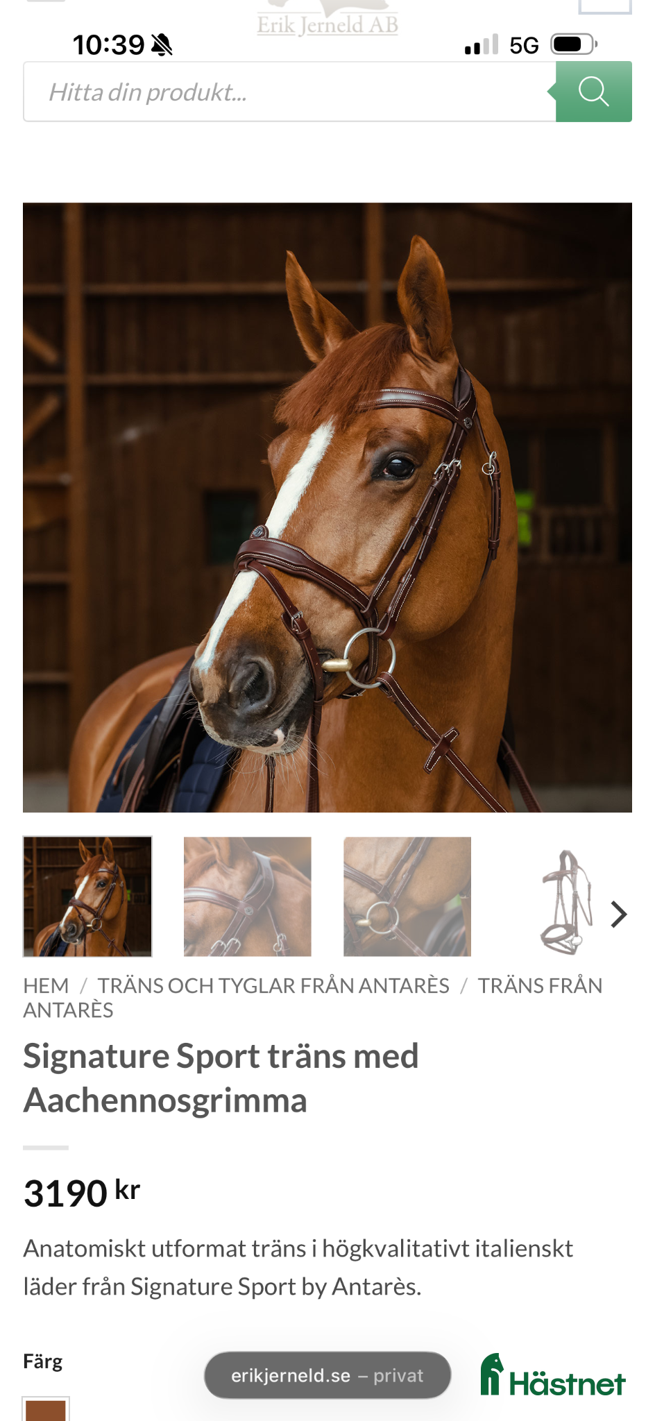 Träns hästutrustning till salu: Antares signature sport - Annons 3