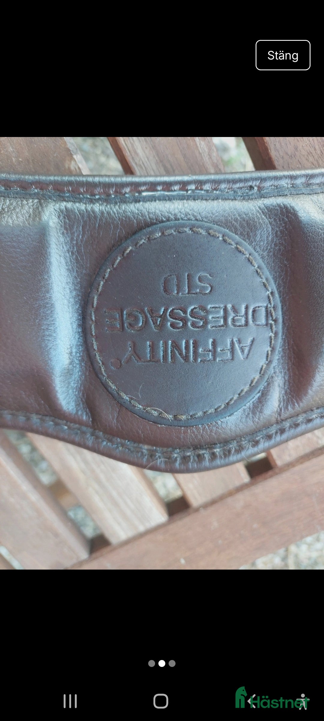 Sadeltillbehör hästutrustning till salu: Brun Affinity Dressage 40 cm sadelgjord i Gnesta - Annons 3