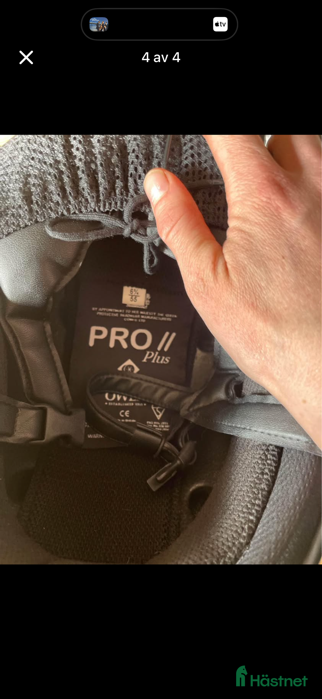 Hjälmar ryttarutrustning till salu: Fälttävlanshjälm Charles Owen i Väderstad - Annons 4