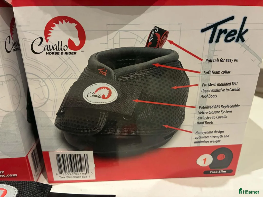 Övrig Hästutrustning hästutrustning till salu: 2 st Cavallo Trek slim hoof boots strl 1 svart - Annons 5
