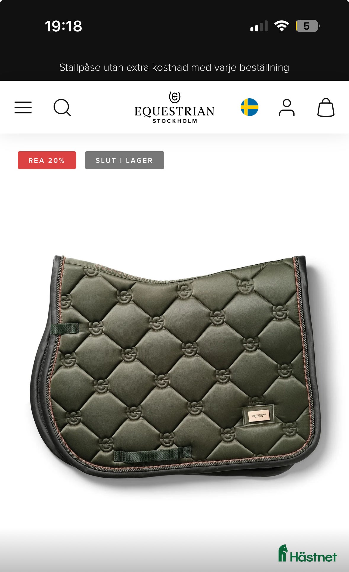 Schabrak & Vojlockar hästutrustning till salu: Stilrent olivgrönt schabrak  i Norrtälje - Annons 2