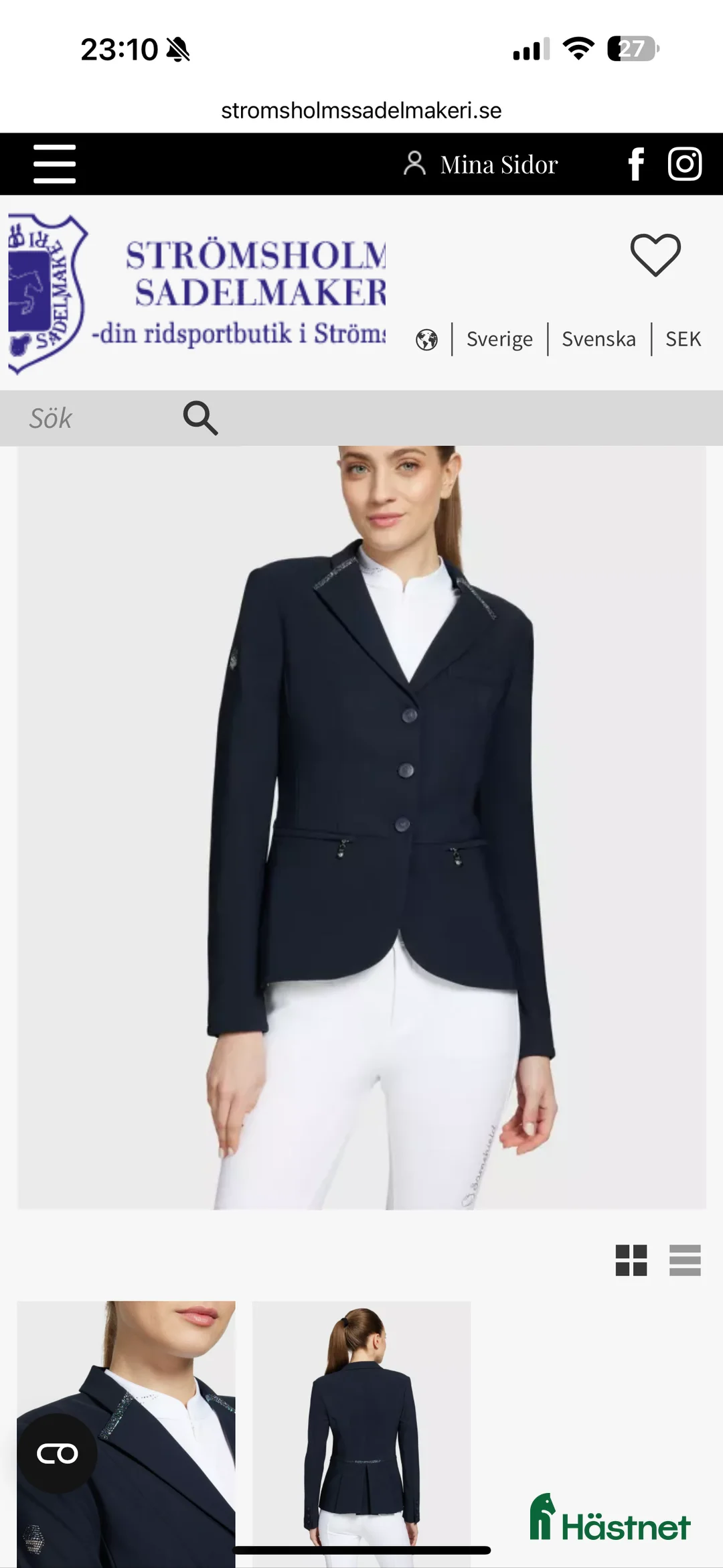 Jackor & Kavajer ryttarutrustning till salu: Samsheild kavaj  i Västervik - Annons 1