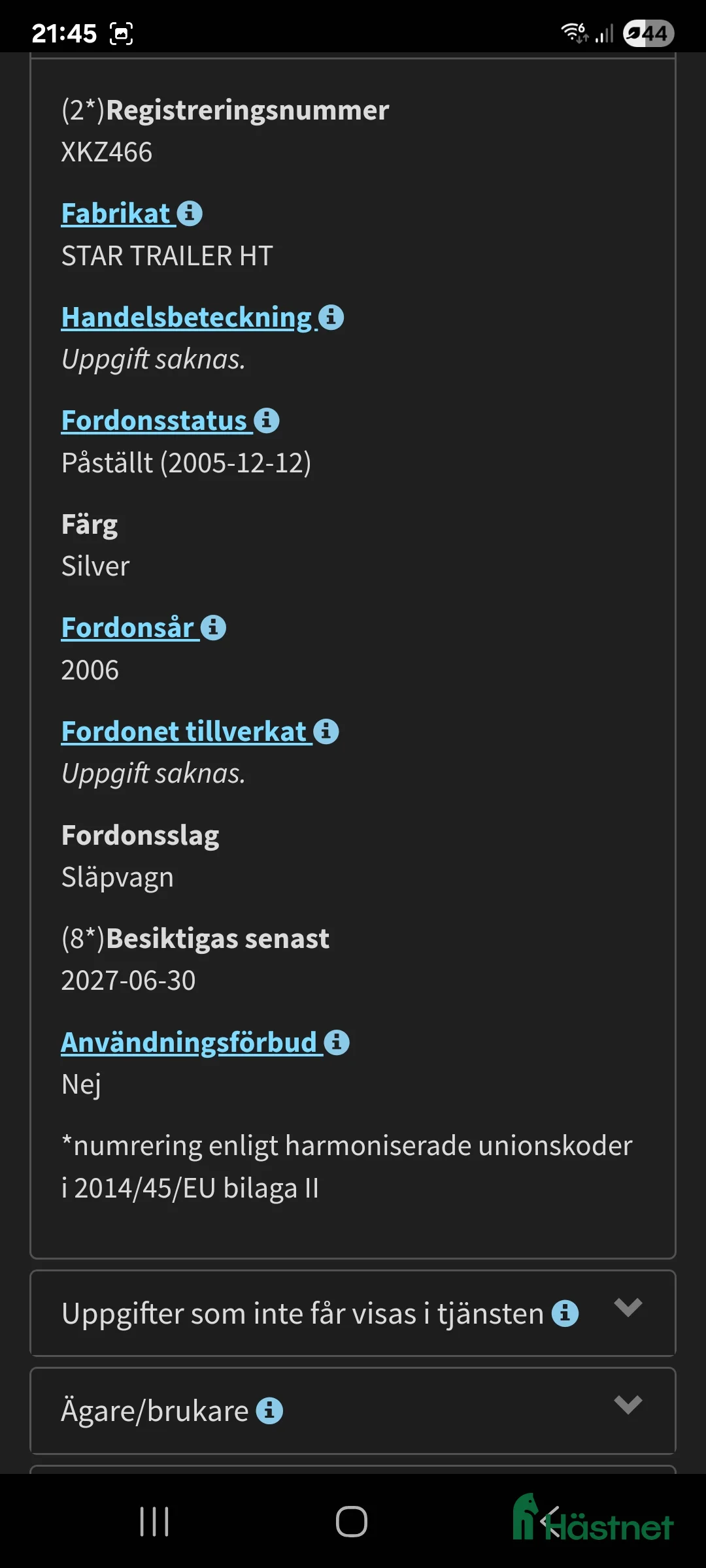 Hästtransporter  fordon & transport till salu: Ringo Star i fint skick i Romakloster - Annons 13