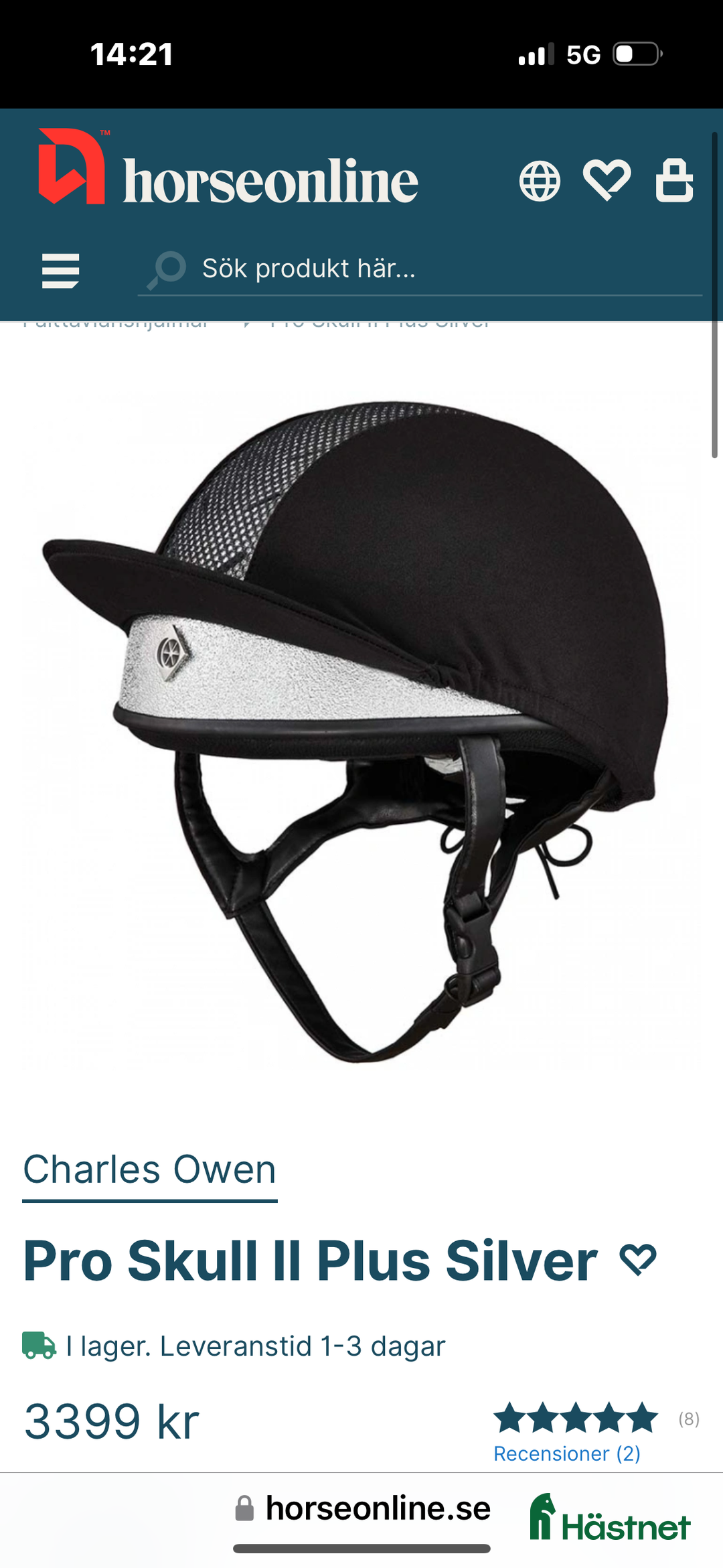 Hjälmar ryttarutrustning till salu: Charles owen hjälm  i Oskarström - Annons 1