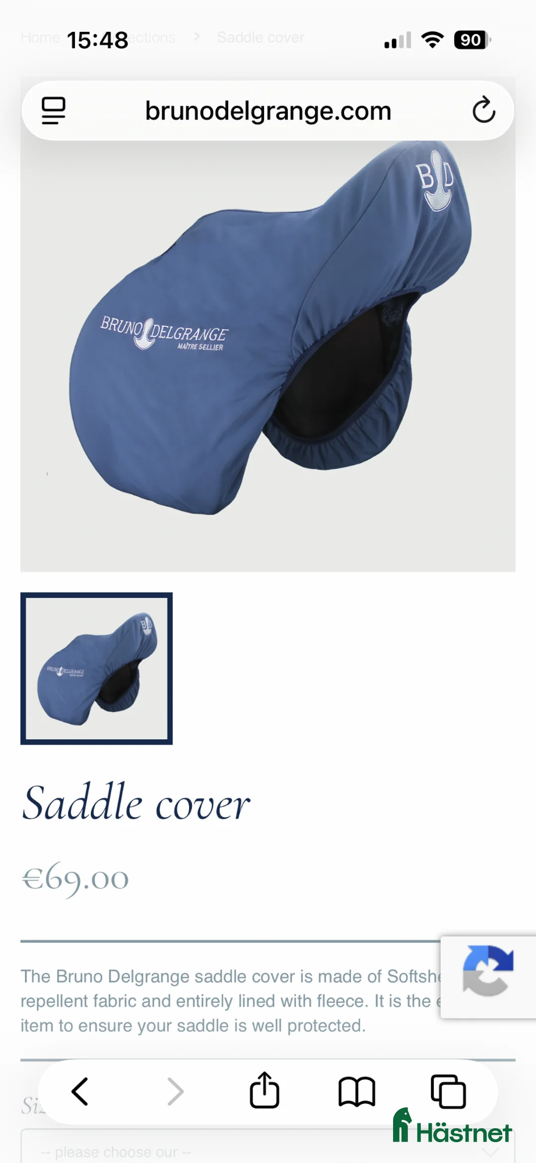 Övrig Hästutrustning hästutrustning till salu: Sadelskydd från BRUNO DELGRANGE - Annons 1