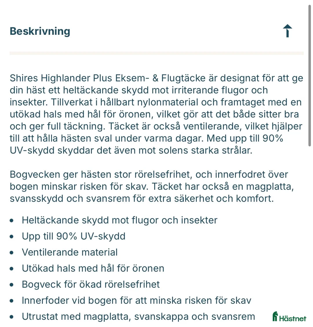 Täcken hästutrustning till salu: SHIRES HIGHLANDER PLUS 145 CM - Annons 3