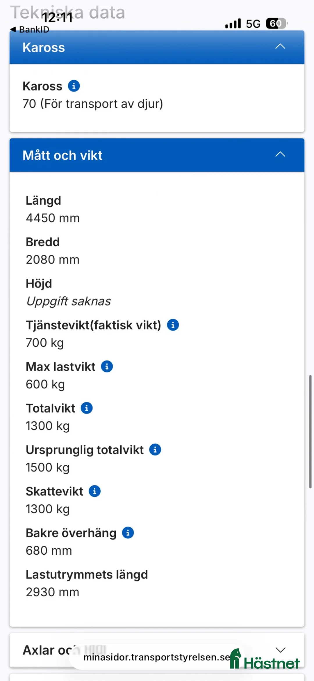 Hästtransporter  fordon & transport till salu: Nybesktigad utan anmärkning  - Annons 5