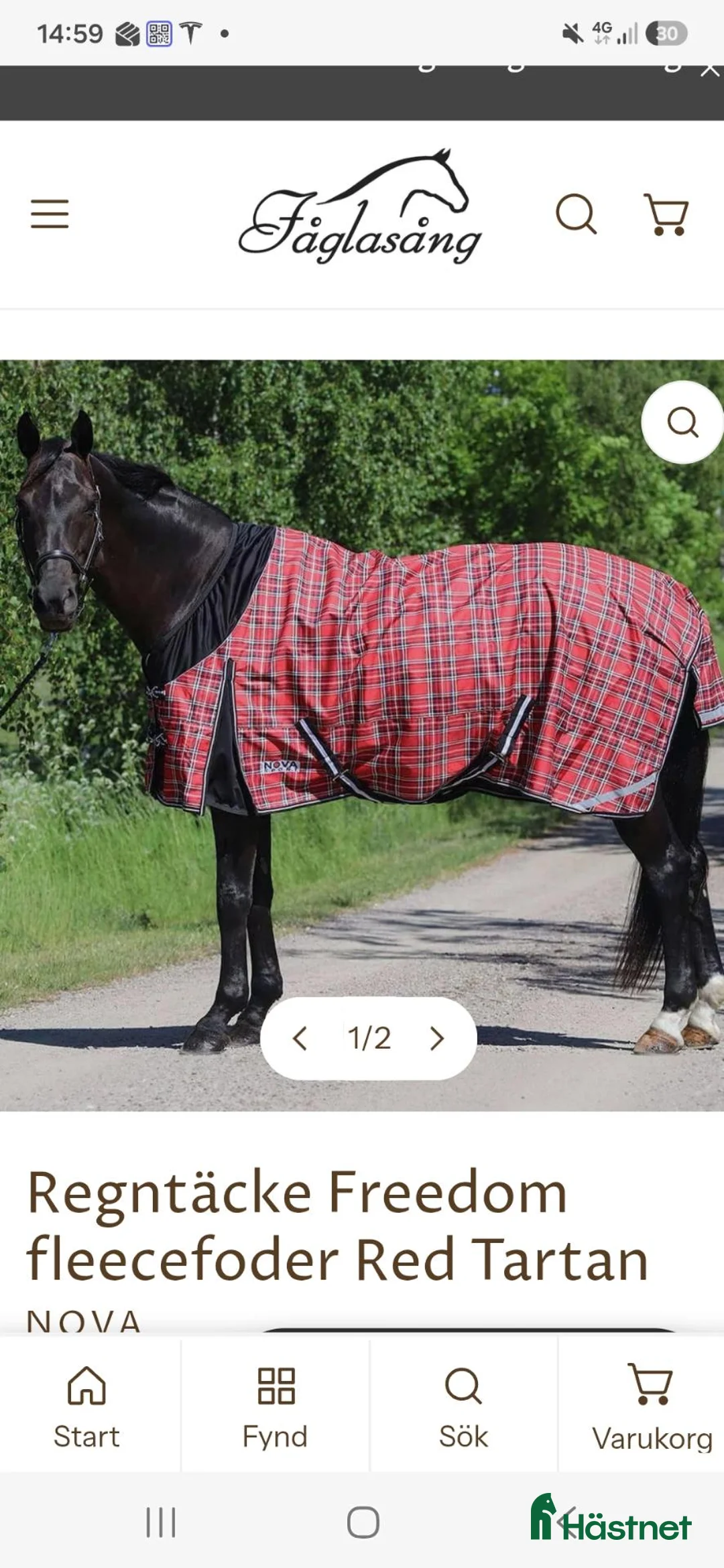 Täcken hästutrustning till salu: Tjockt fleecefodrat regntäcke med elastisk hals - Annons 2