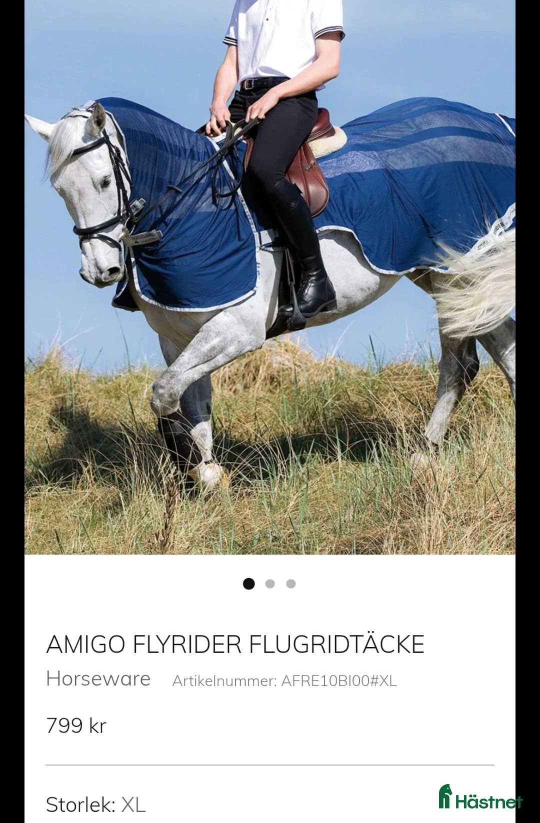 Täcken hästutrustning till salu: Amigo flugridtäcke XL/NYTT - Annons 3