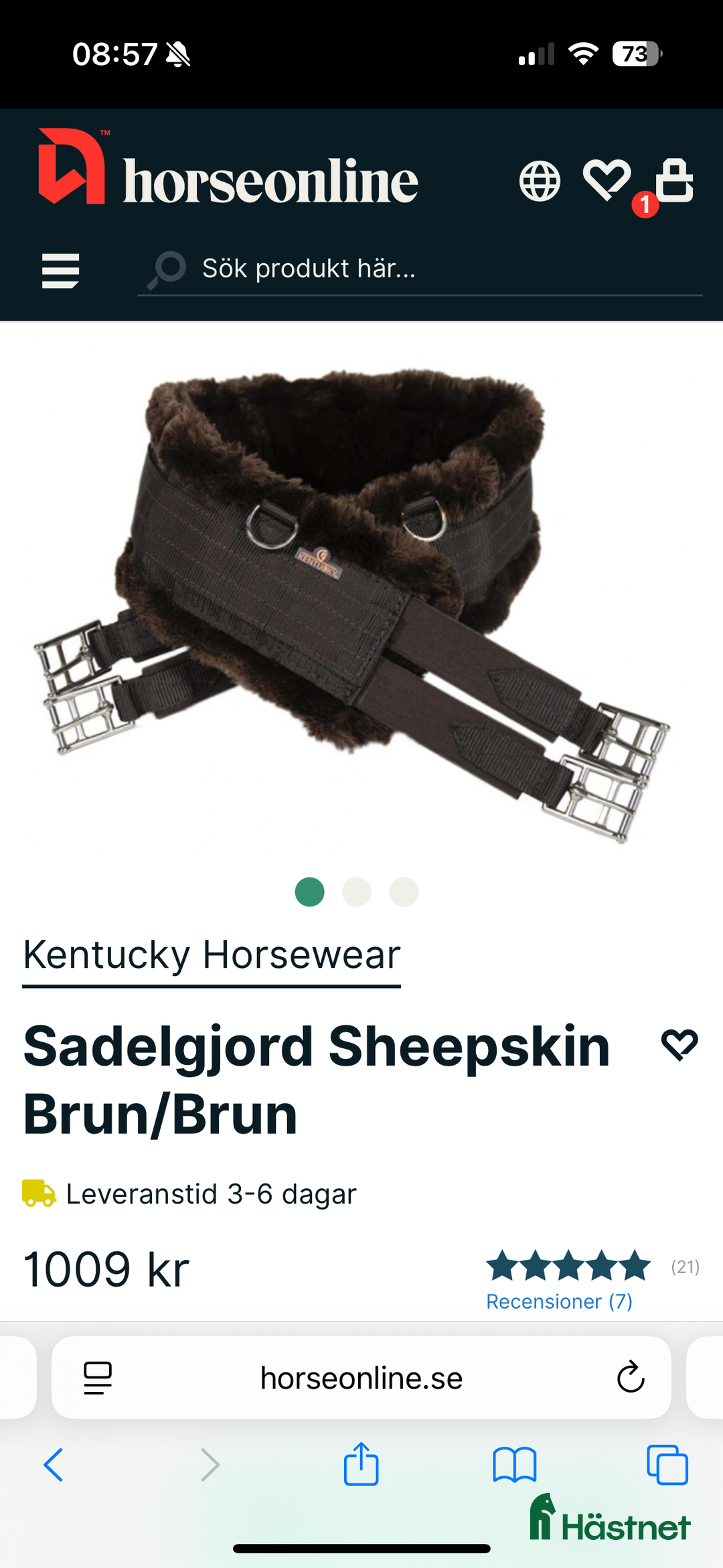 Sadeltillbehör hästutrustning till salu: Kentucky sadelgjord  i Gotlands Tofta - Annons 1