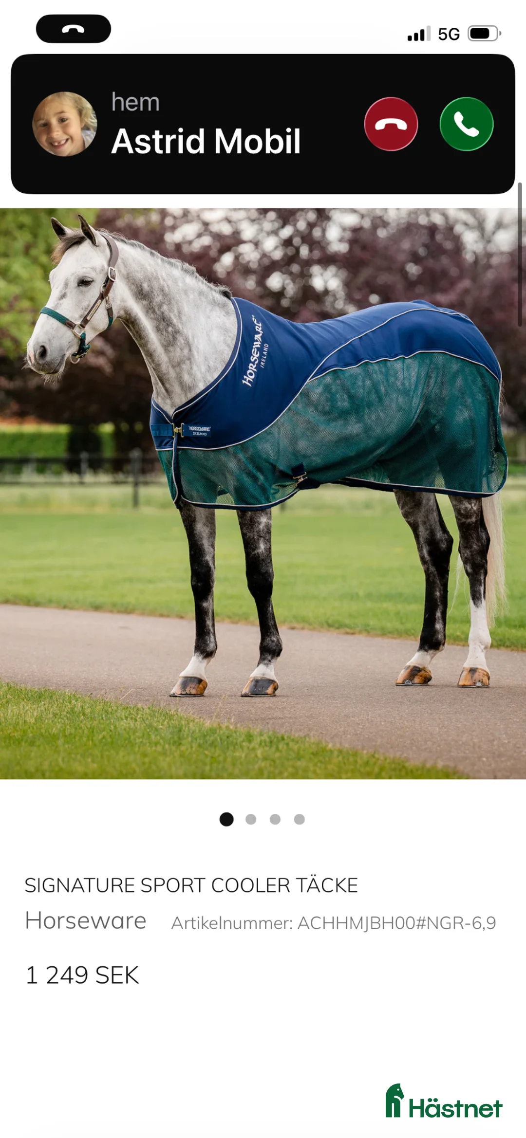Täcken hästutrustning till salu: Horseware cooler svetttäcke  - Annons 4